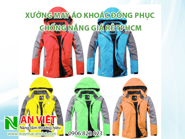 Xưởng may Áo khoác đồng phục chống nắng giá rẻ TPHCM