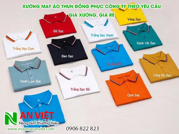 Xưởng may áo thun đồng phục công ty theo yêu cầu giá xưởng, giá rẻ