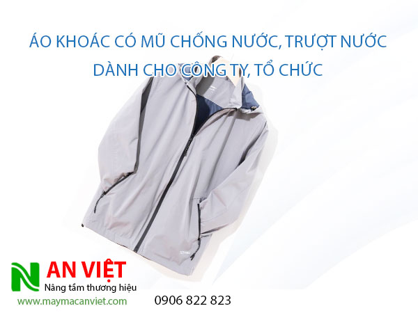 Áo khoác có mũ chống nước, trượt nước dành cho công ty, tổ chức