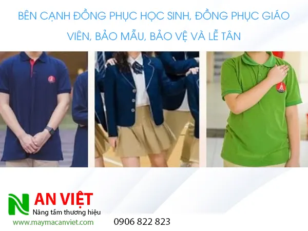 Bên cạnh đồng phục học sinh, đồng phục giáo viên, bảo mẫu, bảo vệ và lễ tân