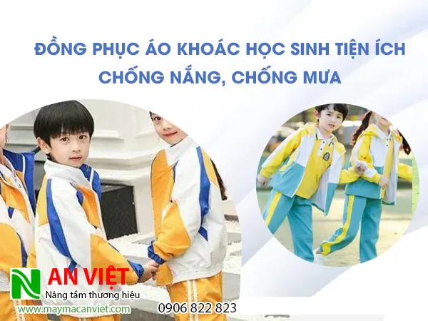 Đồng phục áo khoác học sinh tiện ích chống nắng, chống mưa