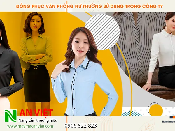 đồng phục văn phòng nữ thường sử dụng trong công ty