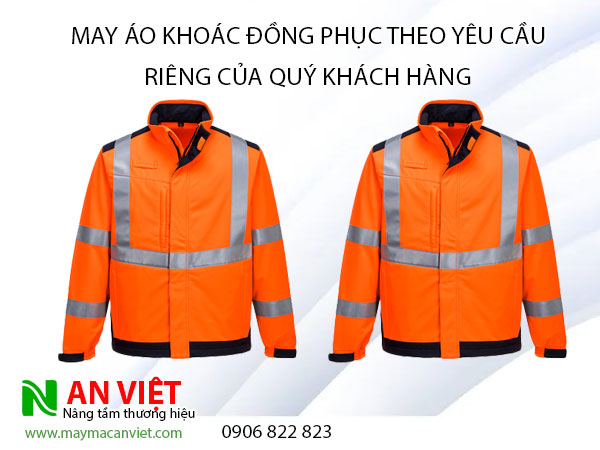 May áo khoác đồng phục theo yêu cầu riêng của quý khách hàng