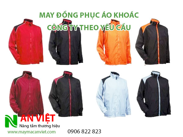 May đồng phục áo khoác công ty theo yêu cầu